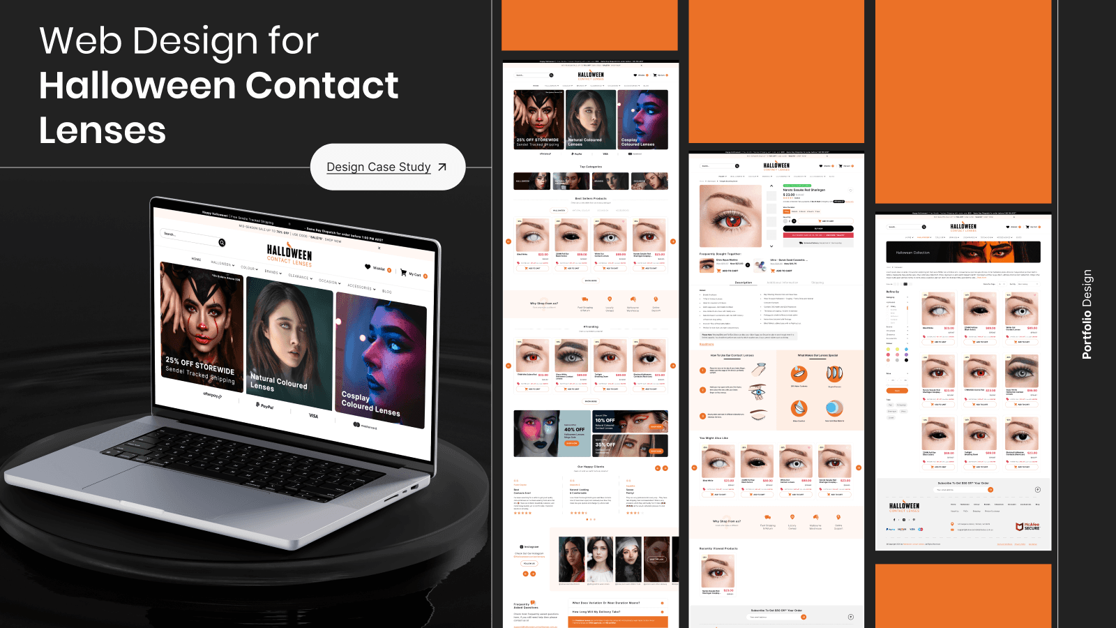 Web Design for Halloween Contact Lenses