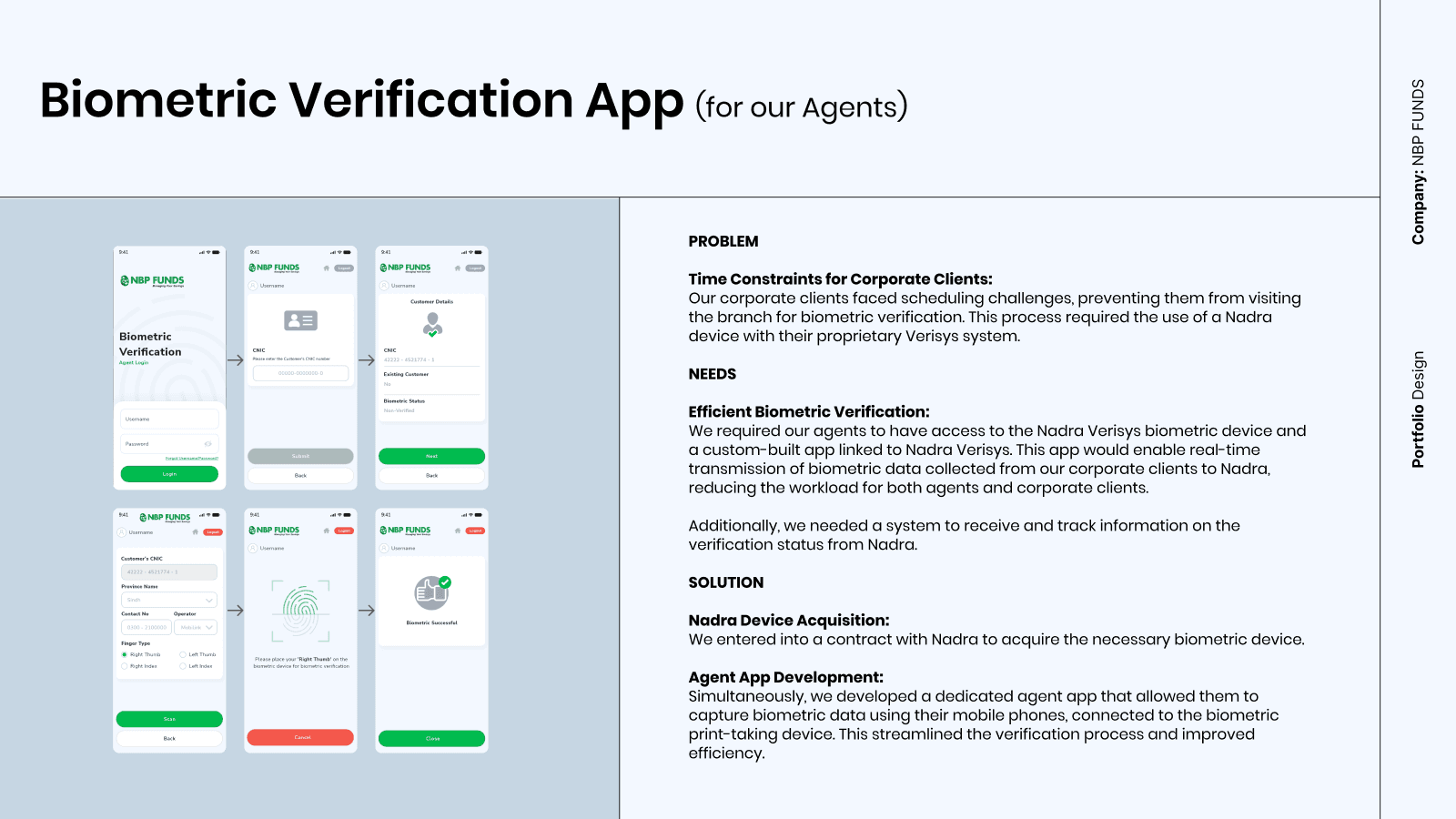 Biometric Verification App (for our Agents)